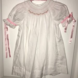 Little girl size 12 months smocked dress